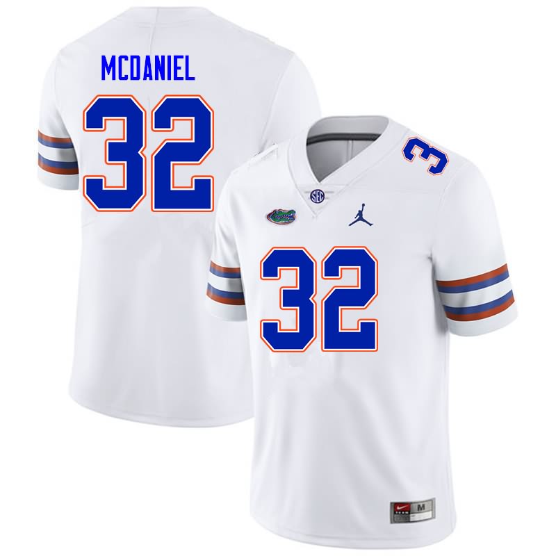 Men's NCAA Florida Gators Mordecai McDaniel #32 Stitched Authentic Nike White College Football Jersey YSN8865SA